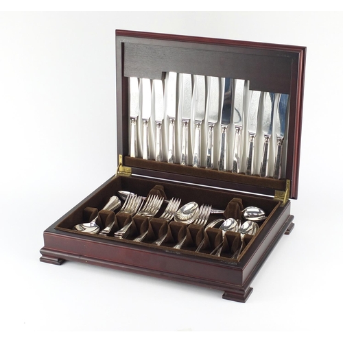 2087 - Arthur Price six place canteen of Sheffield silver plated cutlery, 42cm wide