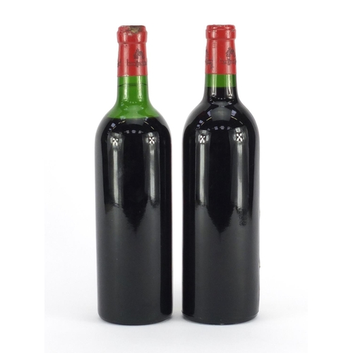 2265 - Two bottles of 1965 Chateau Mouton Braon Philippe Pauillac