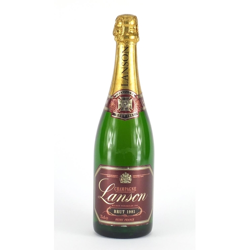 2204 - Bottle of 1981 Lanson red label vintage champagne