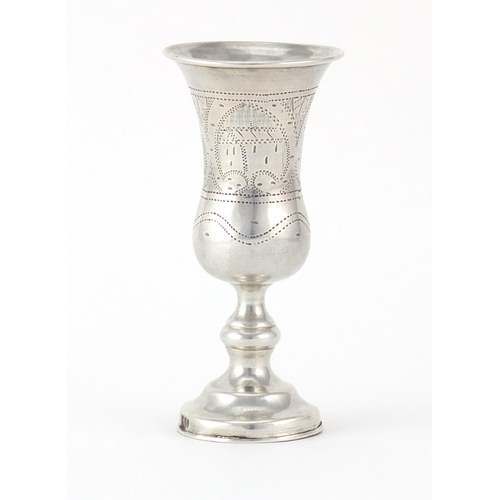 2582 - Silver Kiddish cup, by Moses Salkind & Co, London 1904, 9.5cm high, 28.8g