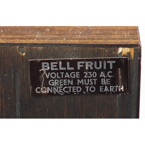 2045 - Vintage One Arm Bandit bell fruit slot machine, 154cm H x 59cm W (including the arm) x 48.5cm D