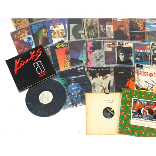 2130 - Vinyl LP's including The Rolling Stones, Wishbone Ash, The Beatles White album, Billy Preston, Otis ... 