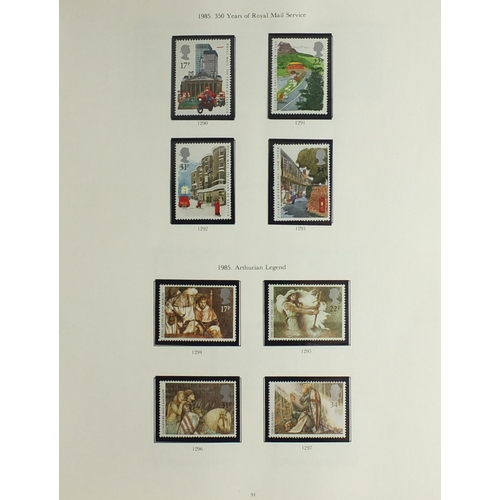 2552A - Predominantly mint unused stamps arranged in three albums including five pound, two pound, one pound... 