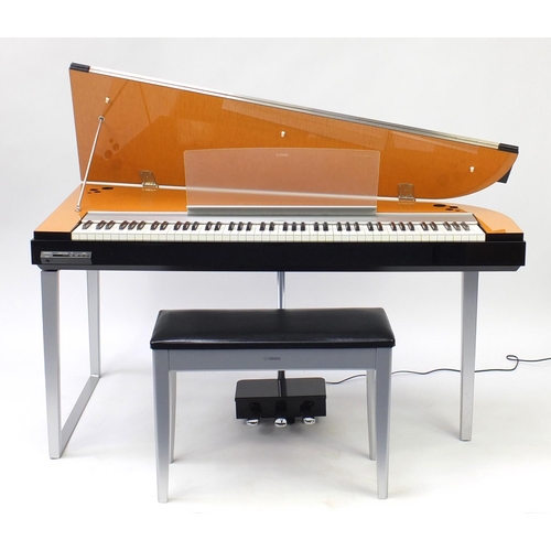 2014 - Yamaha Modus digital piano with stool, model HO1, 76cm H x 146cm W x 74cm D