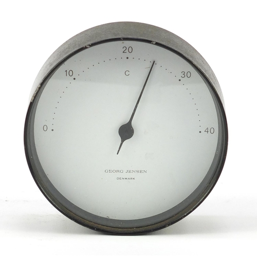 2353 - Danish thermometer by Georg Jensen, 10cm in diameter