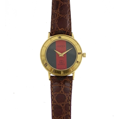 2945 - Ladies Gucci quartz wristwatch, the case numbered 75 3000 684, 2.5cm in diameter