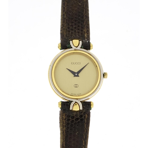 2929 - Ladies Gucci wristwatch, the case numbered 4500L 002-496, 2.4cm in diameter