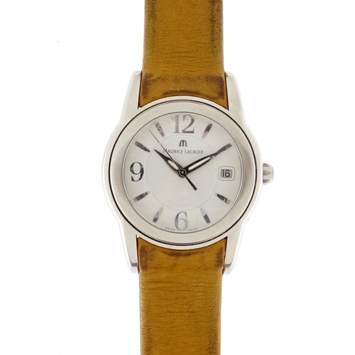 2922 - Maurice Lacroix wristwatch with date dial, the case numbered AG19885, 3.4cm in diameter