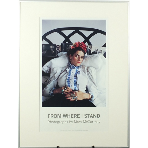 2136 - Mary McCartney National Portrait Gallery 'From Where I Stand' poster, published 2000, mounted and fr... 