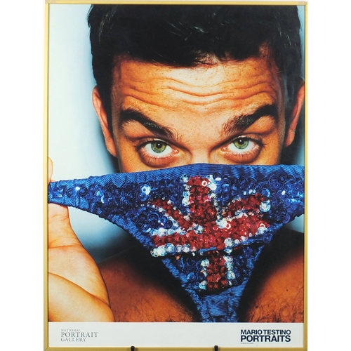 2232 - Robbie Williams National Portrait Gallery poster, Mario Testino Portraits, framed, 79.5cm x 60cm