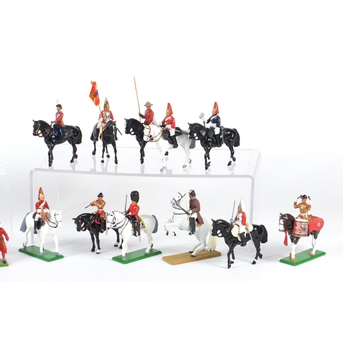 137 - Model soldiers on horseback some hand painted including Britains and Veronese, each approximately 9.... 