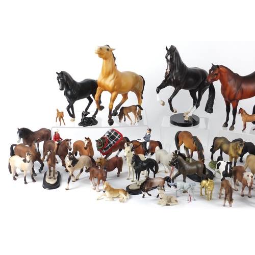 172 - Collection of model horses, the largest 26cm high