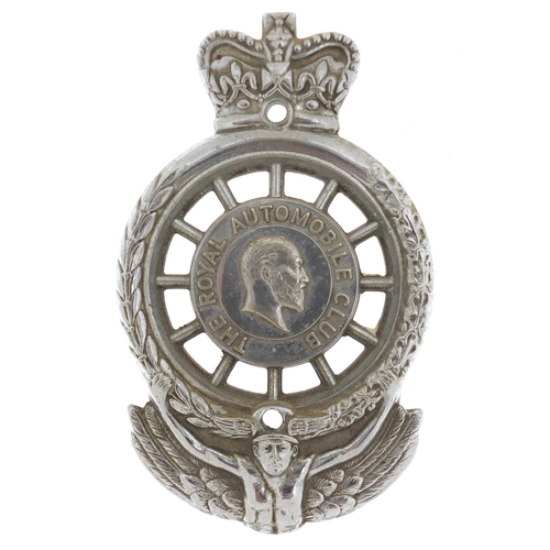 406 - The Royal Automobile Club Edward VII car radiator badge, 12cm high