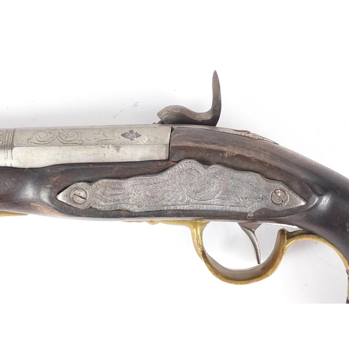 540 - Decorative percussion style pistol, 28cm long