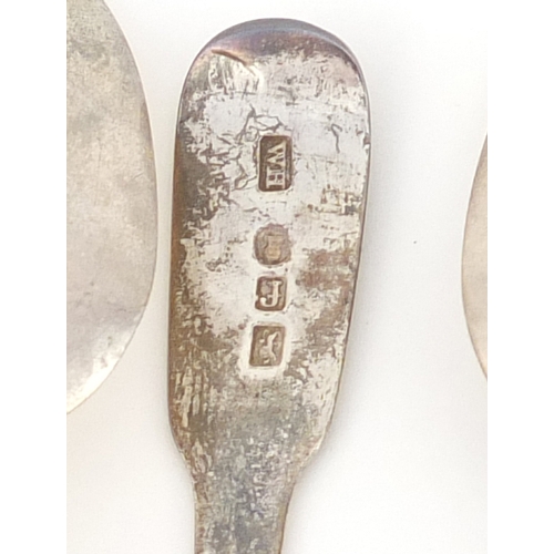 2607 - Georgian and later silver teaspoons and sugar tongs, various hallmarks, 295.0g