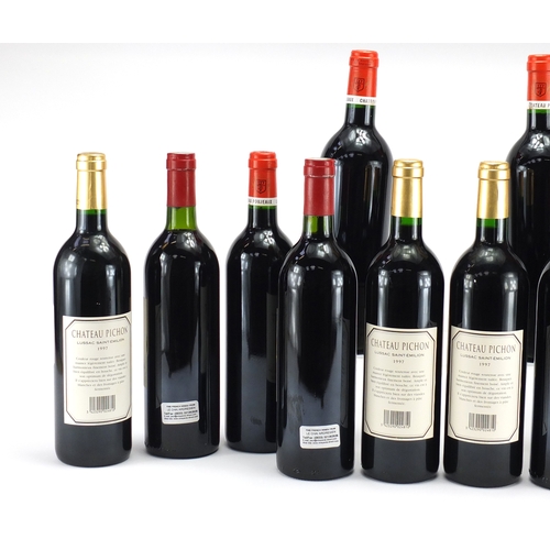 2273 - Twelve bottles of mature claret red wine comprising four bottles of 1997 Chateau Pichon Lussac St Em... 
