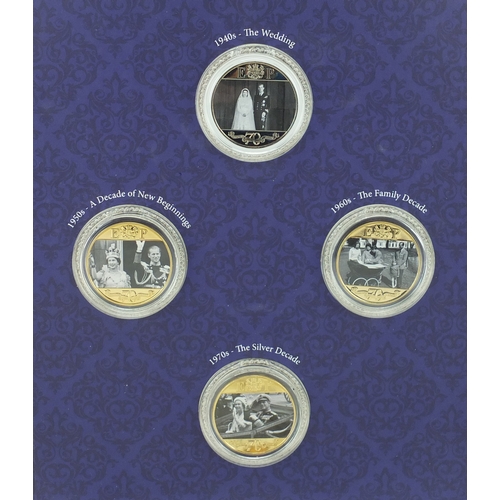 2620 - The Platinum Wedding Anniversary photographic coin collection including a platinum ten pound