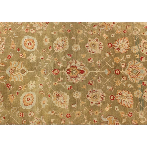 2004 - Good Zeigler carpet having an all over floral design, 50 x 50 knot, 200cm x 299cm