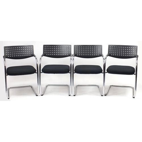 2013 - Set of four Vitra Visavis chairs by Antonio Citterio and Glenn Olivier Löw, 80cm high