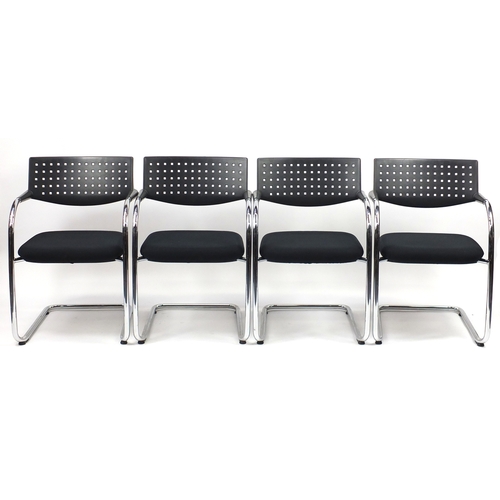 2023 - Set of four Vitra Visavis chairs by Antonio Citterio and Glenn Olivier Löw, 80cm high