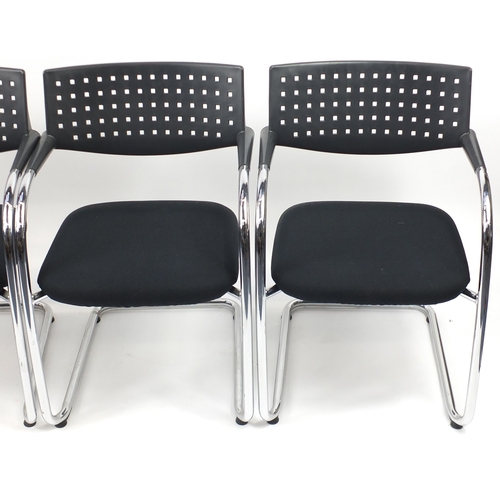 2023 - Set of four Vitra Visavis chairs by Antonio Citterio and Glenn Olivier Löw, 80cm high