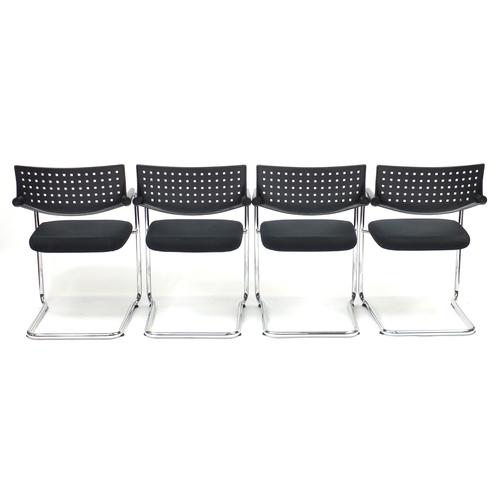 2023 - Set of four Vitra Visavis chairs by Antonio Citterio and Glenn Olivier Löw, 80cm high