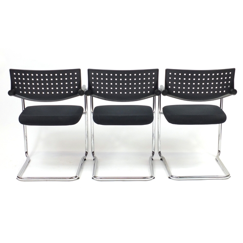 2075 - Set of three Vitra Visavis chairs by Antonio Citterio and Glenn Olivier Löw, 80cm high