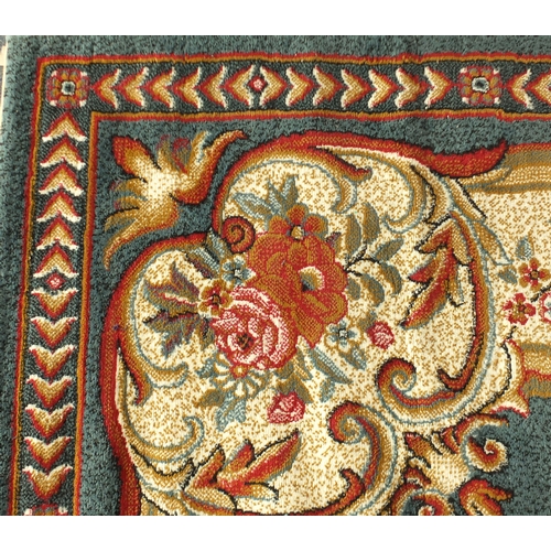 2042 - Rectangular blue ground floral carpet, 370cm x 280cm