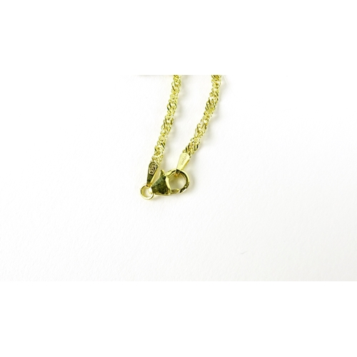 2680 - Large 9ct gold locket on a  9ct gold necklace, 70cm long, 7.5g
