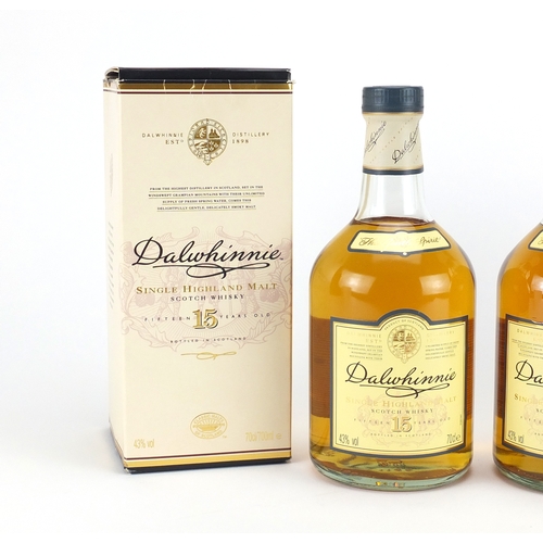 2202 - Two bottles of Dalwhinnie fifteen years old Scotch whisky with boxes