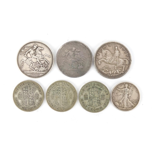467 - Early 19th century and later mostly British and coinage including Queen Victoria 1890 crown and 1935... 