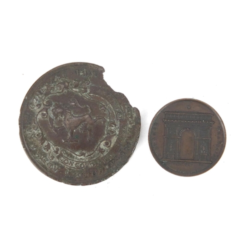 474 - Two antique tokens