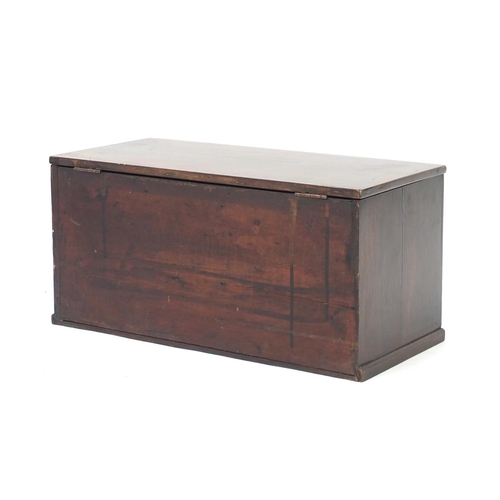 15A - Mahogany and rosewood specimen chest with lift up top above five drawers and three dummy drawers, 27... 