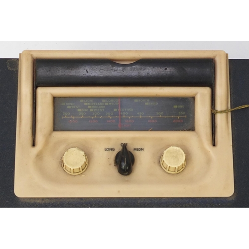 213 - Three vintage radios including Coblin, the largest 44cm in length