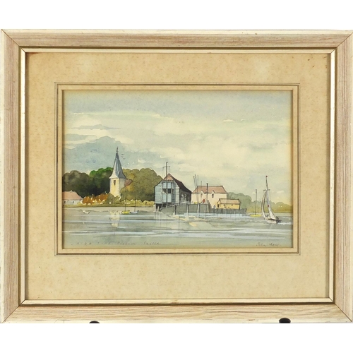 247 - John Moss - Sussex views, set of three watercolours, mounted and framed, each 20cm x 14cm