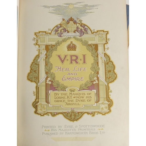515 - Three commemorative books by Harmsworth Bros Limited including Sixty Years a Queen and VRI Her Life ... 