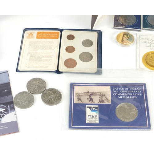 486 - British coins including uncirculated coin sets and commemorative crowns