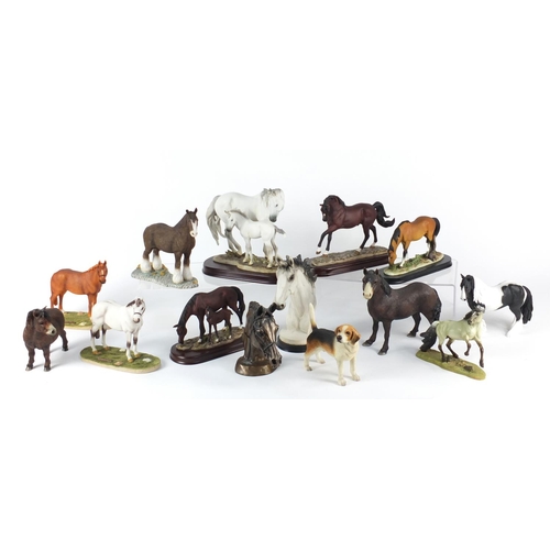 146 - Model horses including Leonardo Collection, the largest 21cm high