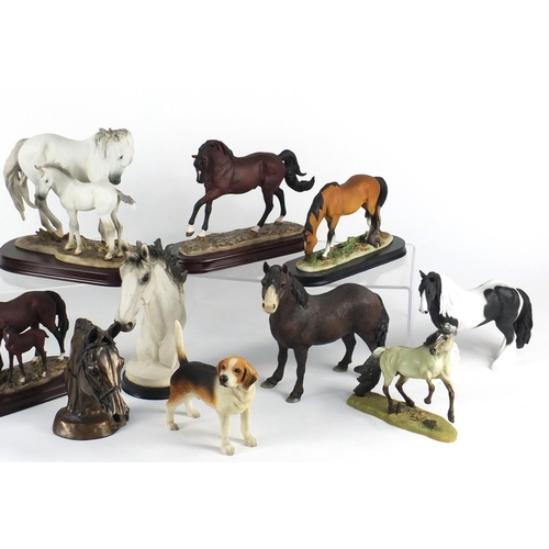 146 - Model horses including Leonardo Collection, the largest 21cm high