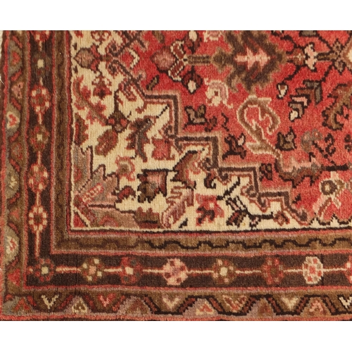 5 - Rectangular carpet runner having an all over stylised floral design, 298cm x 88cm