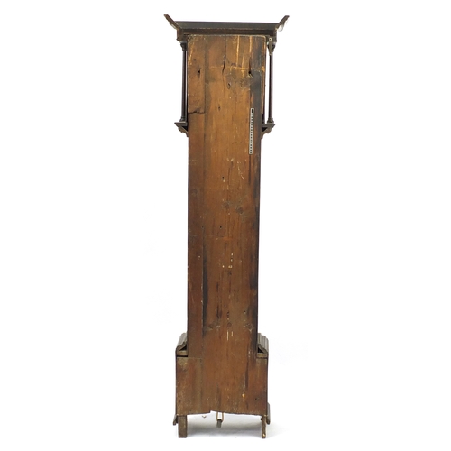 13 - 18th century oak long case clock, the dial marked inscribed Roberts Otley 1782, 208cm high