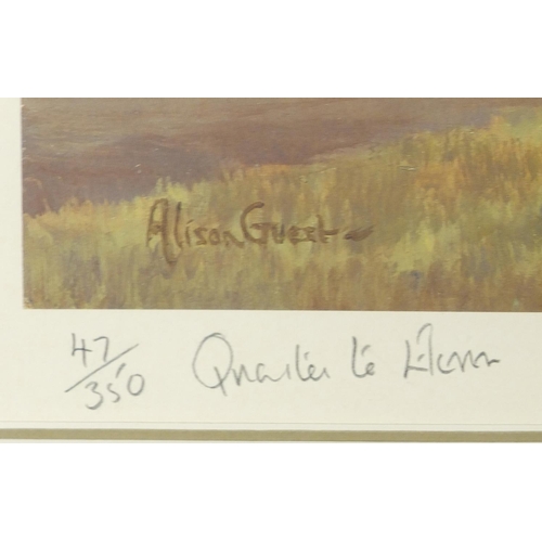 52 - Alison Guest - Quarter to Eleven, two hunting pencil signed prints, one limited edition 47/350, both... 