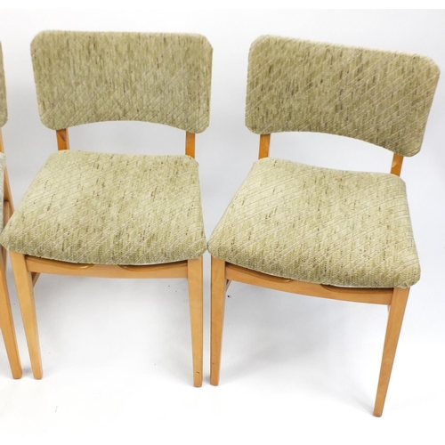 5 - Set of four 1960's Beautility beech chairs, 80cm high