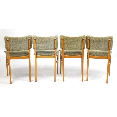 5 - Set of four 1960's Beautility beech chairs, 80cm high