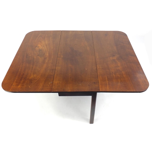 8 - Victorian mahogany drop leaf dining table, 71cm H x 150cm W x 106cm D