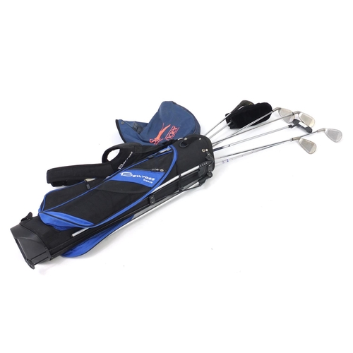 61 - Children set of Skymax golf clubs with caddy