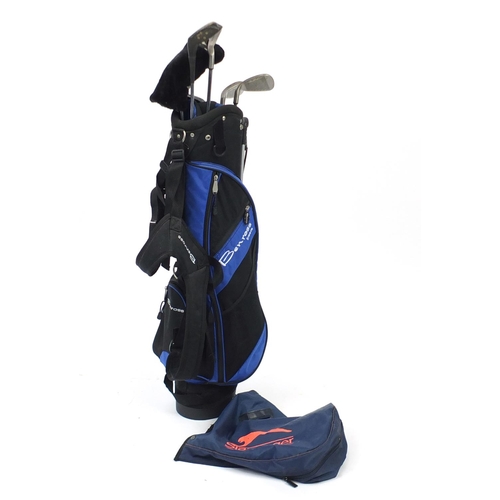 61 - Children set of Skymax golf clubs with caddy