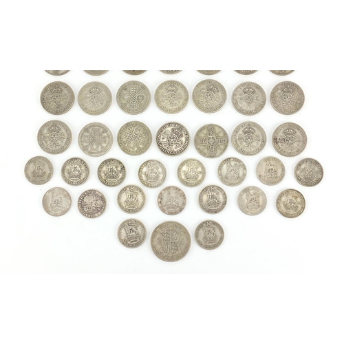 2334 - Victorian and later British coinage including shillings and florins, 495.0g
