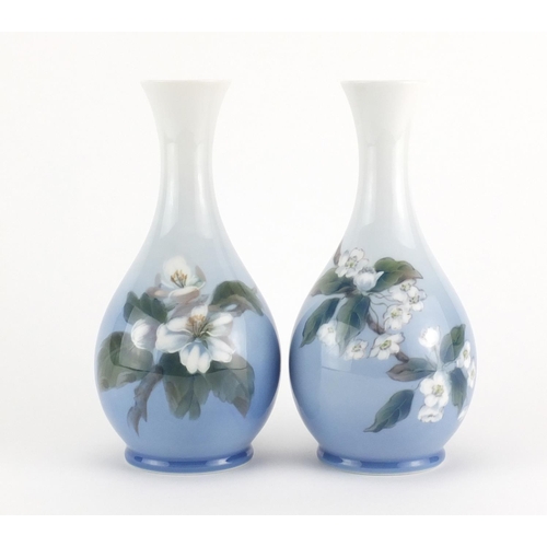 2187 - Pair of Royal Copenhagen vases, each numbered 86351, 21.5cm high