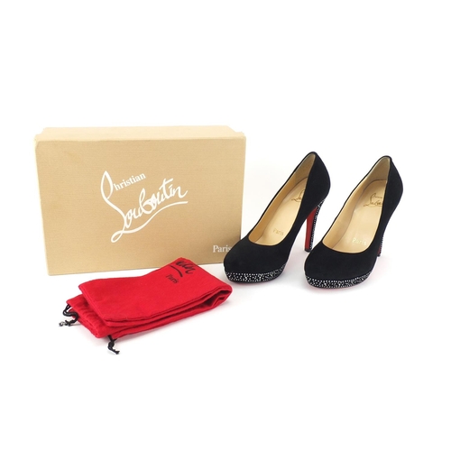 2296 - Pair of Christian Louboutin high heels with box, size 38